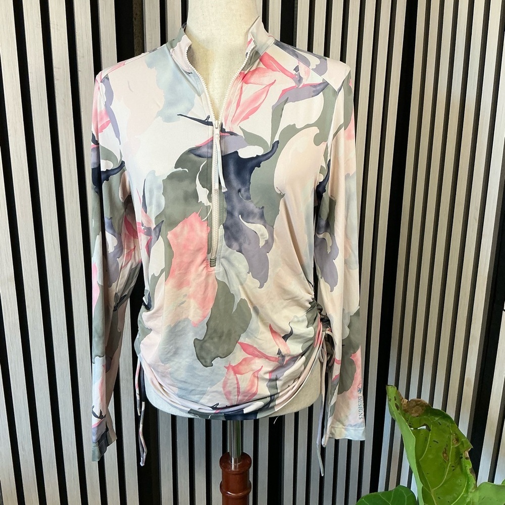 Carve Designs Zip-Up Rashgaurd Sz M